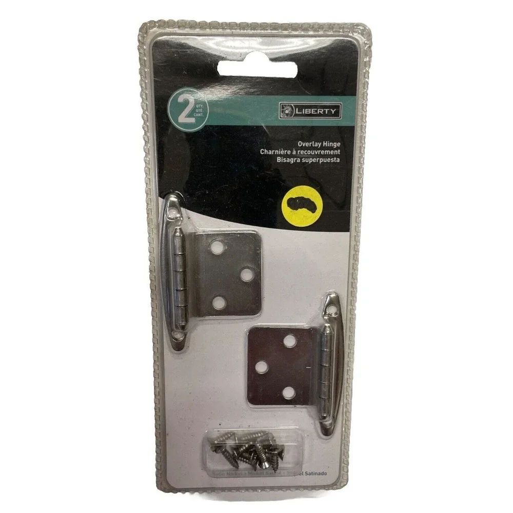 Liberty Overlay Hinge Satin Nickel 2 Pack